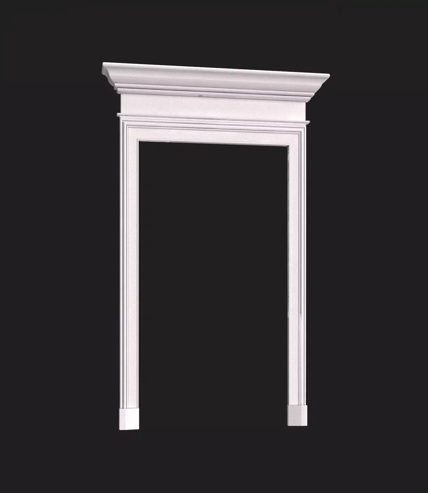 Classic Door frame 3D model_0