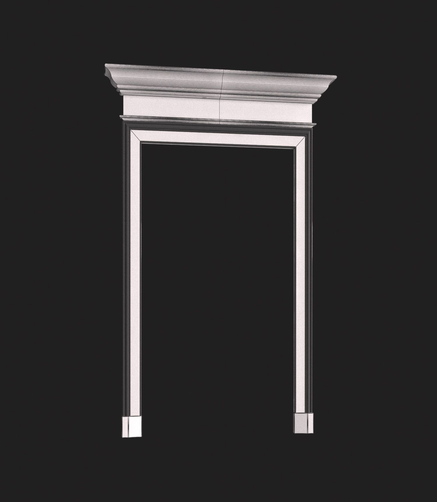 Classic Door frame 3D model_2