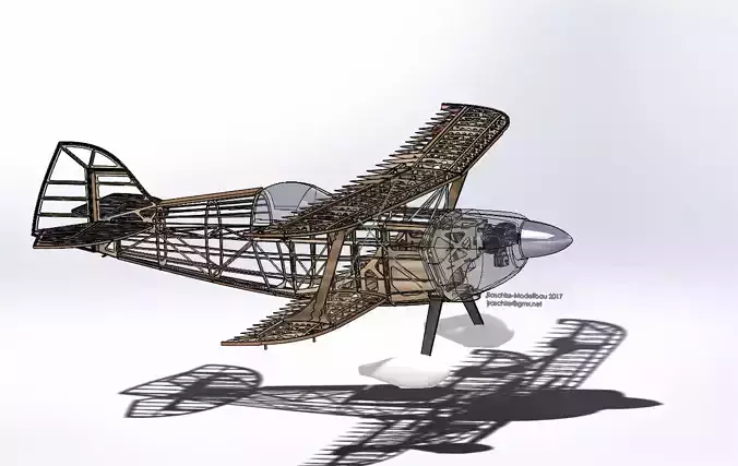 CAD dxf  IGES Plan Bi Plane Pitts Challenger II  Like Prometheus 3D model