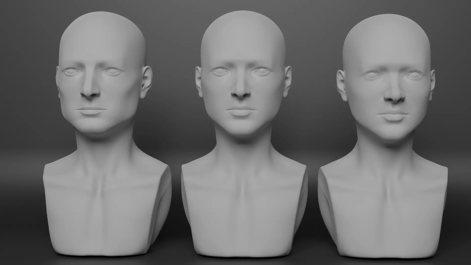 Female Bust 3D model_0