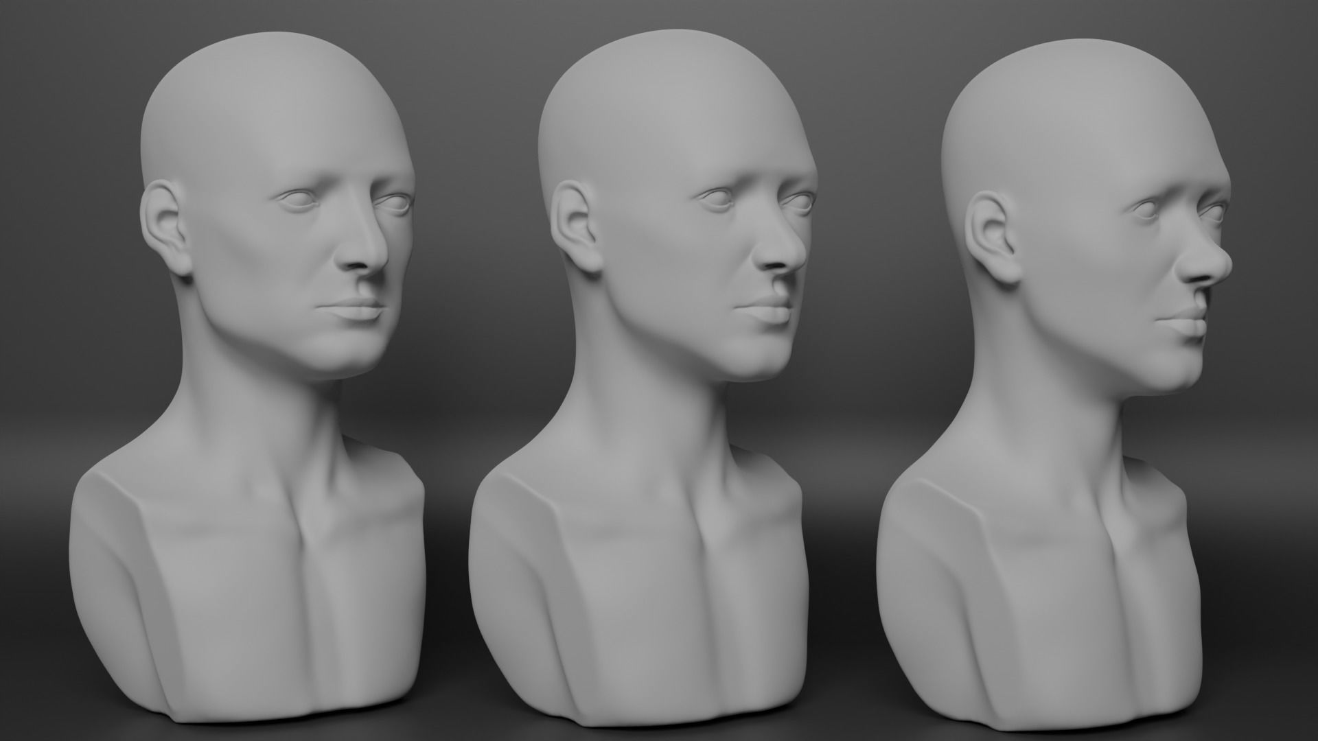 Female Bust 3D model_2
