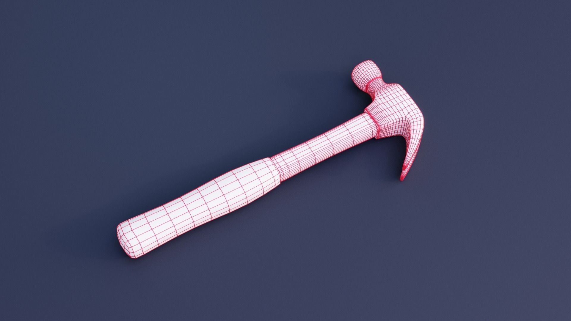Hammer Tool Lowpoly Low-poly 3D model_4