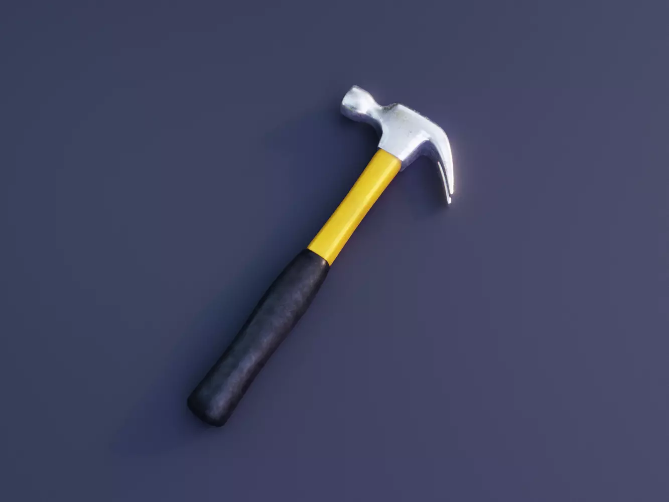 Hammer Tool Lowpoly Low-poly 3D model_0