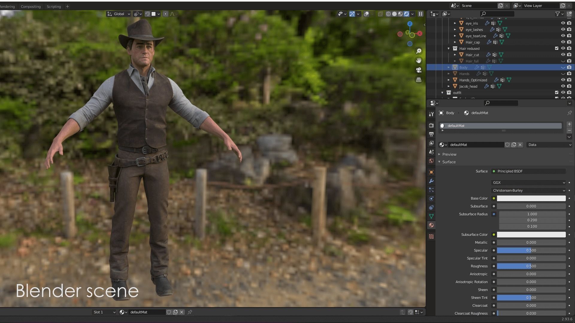 Cowboy Western Wild West Adventure Survival Shooter Character Low-poly 3D model_17