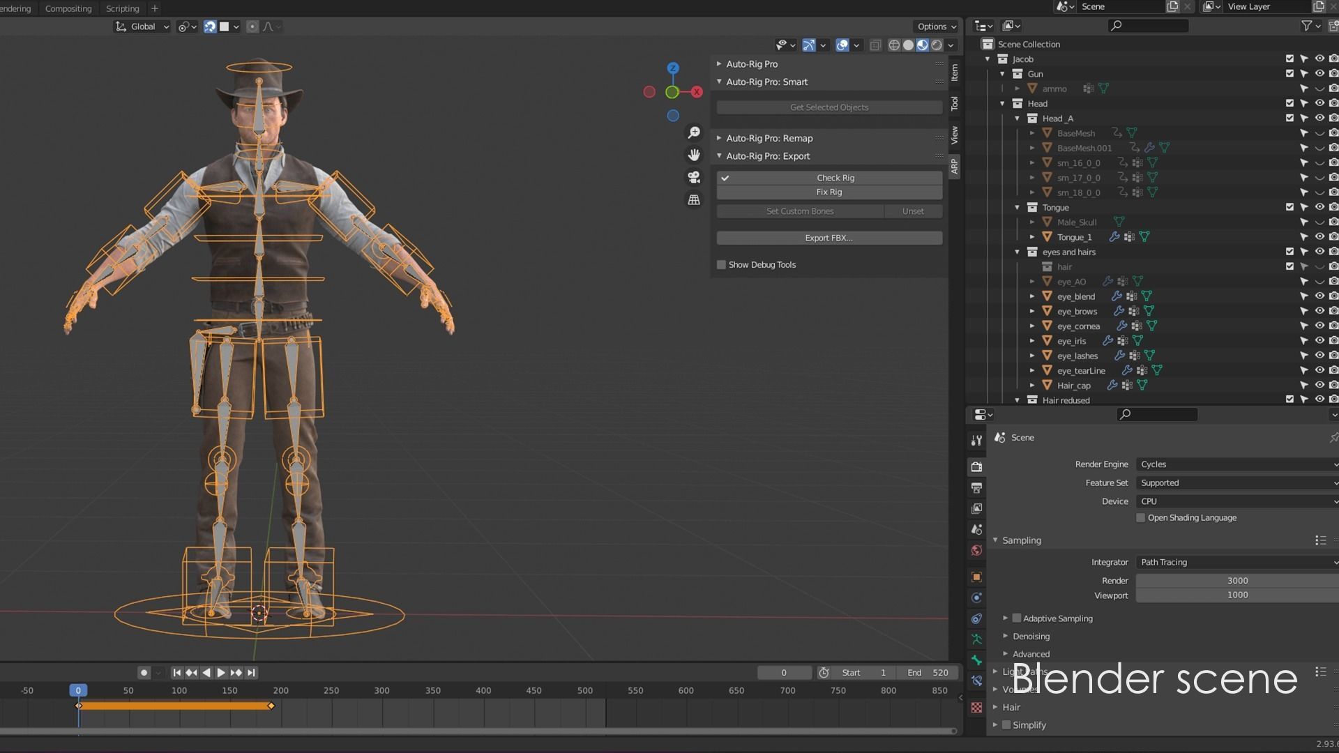 Cowboy Western Wild West Adventure Survival Shooter Character Low-poly 3D model_18