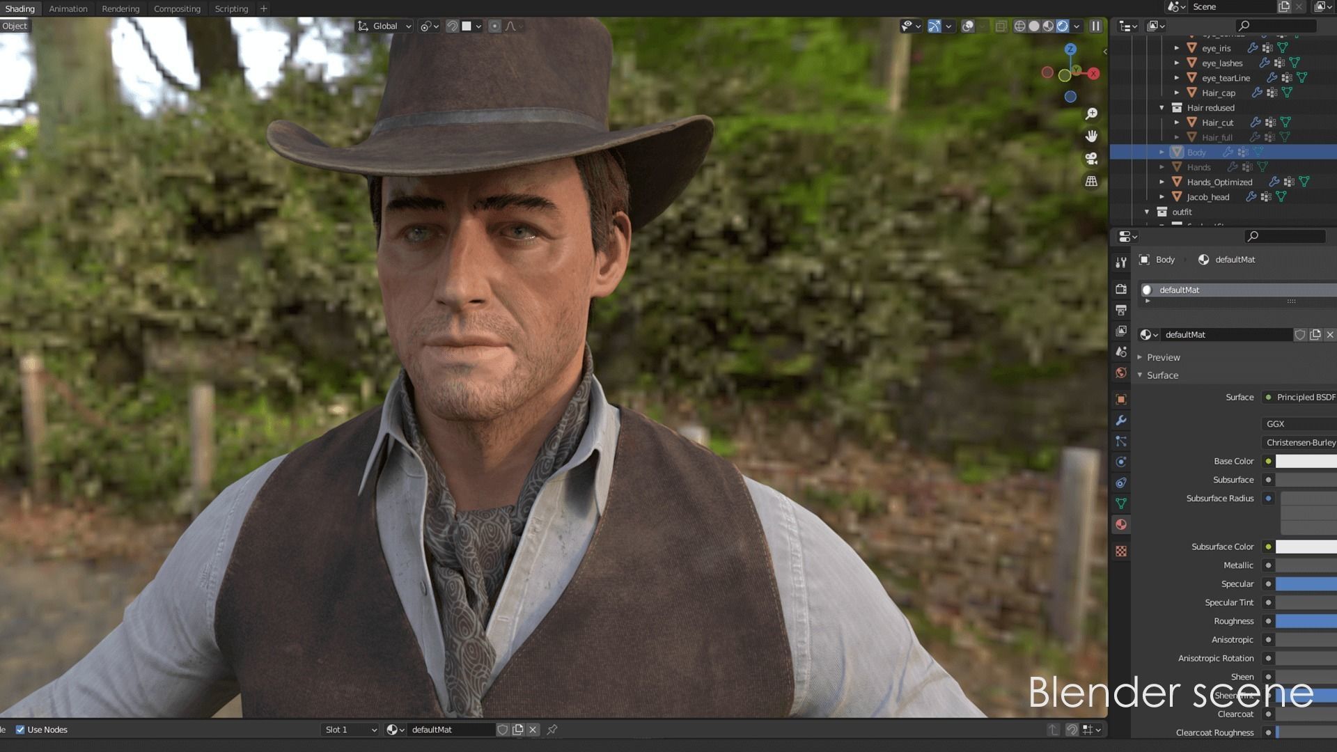 Cowboy Western Wild West Adventure Survival Shooter Character Low-poly 3D model_16