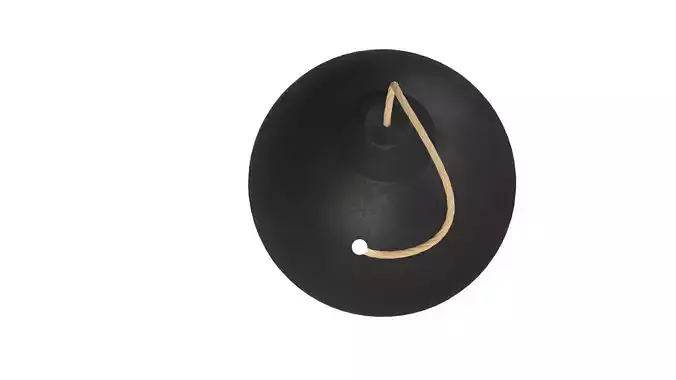 Rounded Bomb Low-poly 3D model