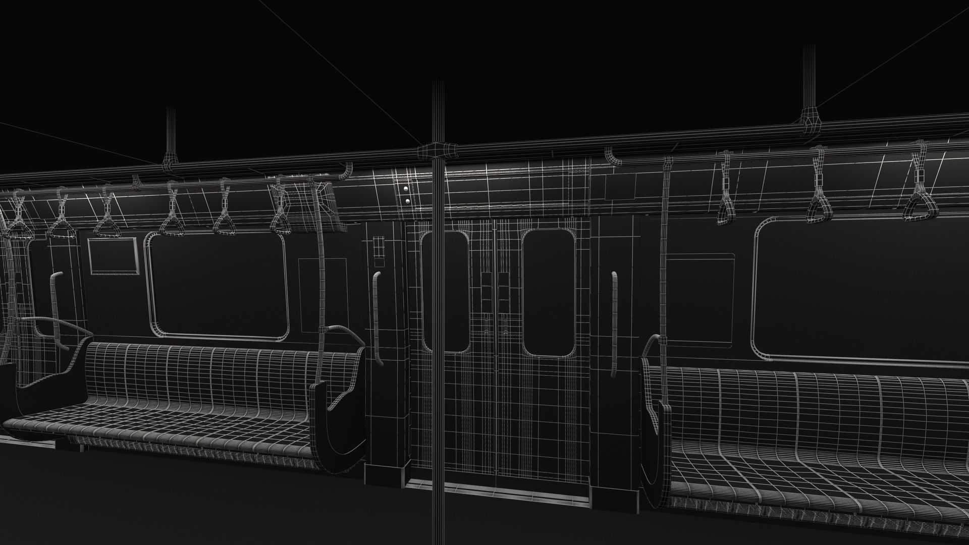Metro Subway Interior 3D model_9