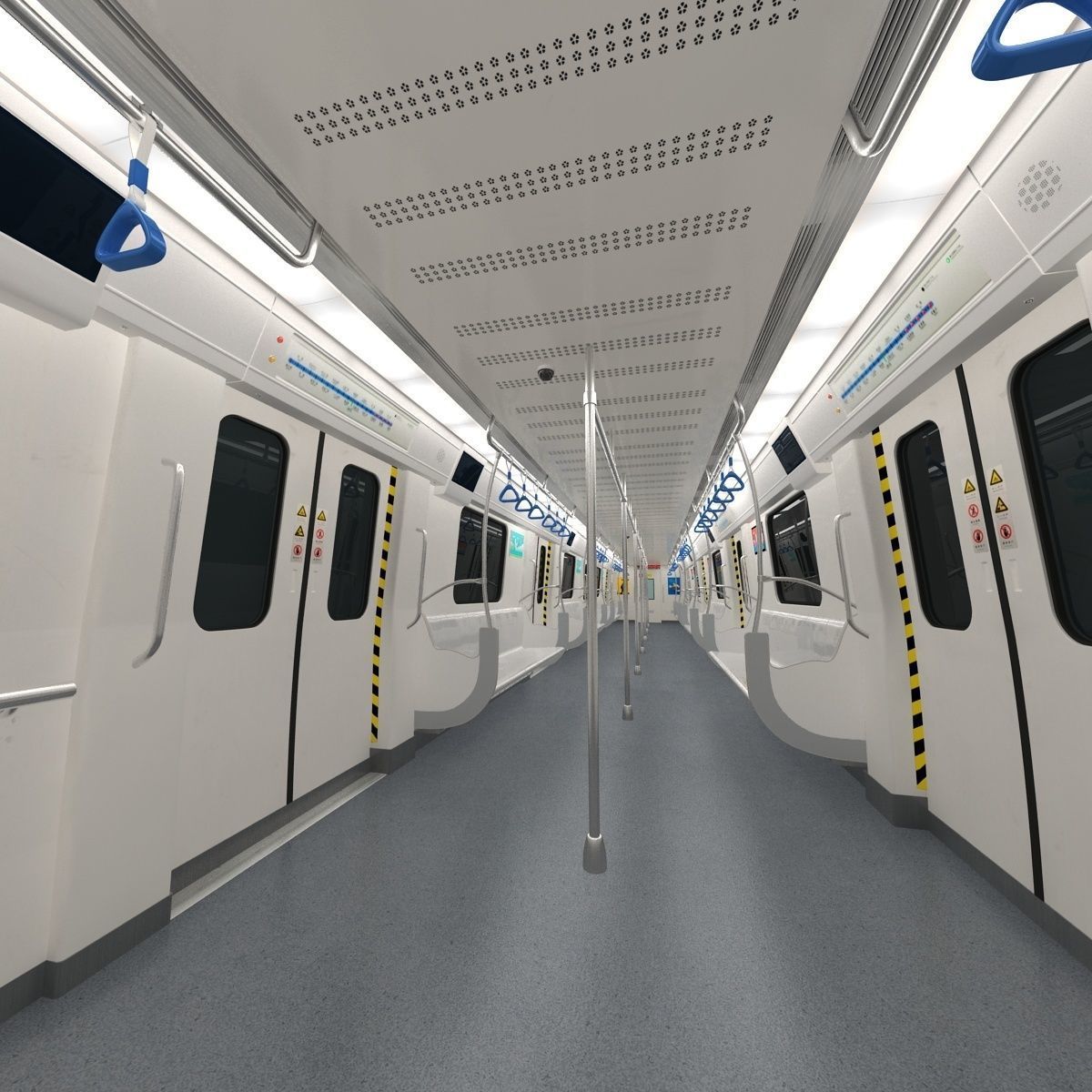 Metro Subway Interior 3D model_1