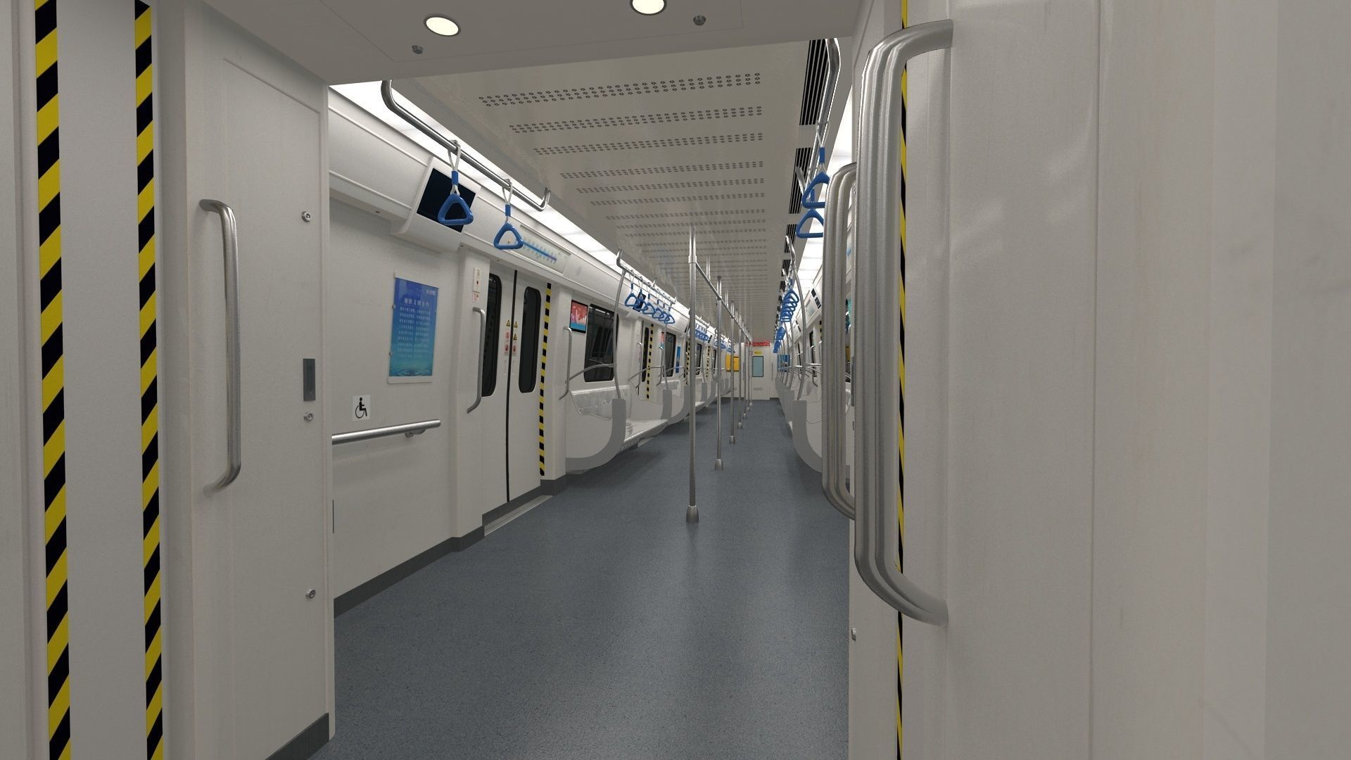 Metro Subway Interior 3D model_6