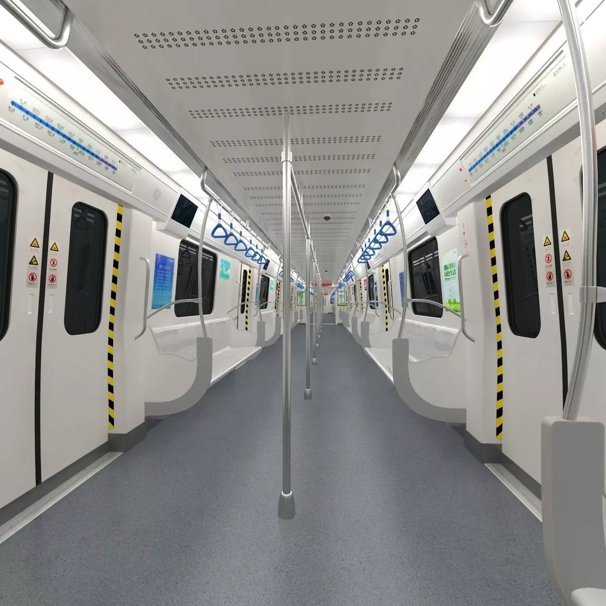 Metro Subway Interior 3D model_0