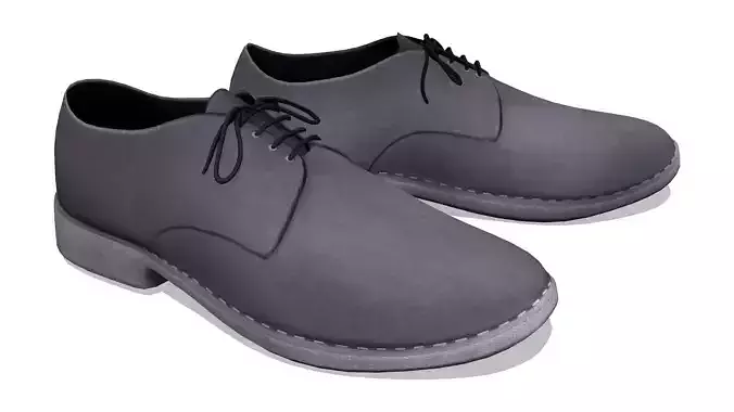 Men Lace-Up Charcoal Casual Shoes