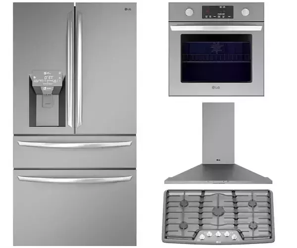 LG kitchen appliances 3D model