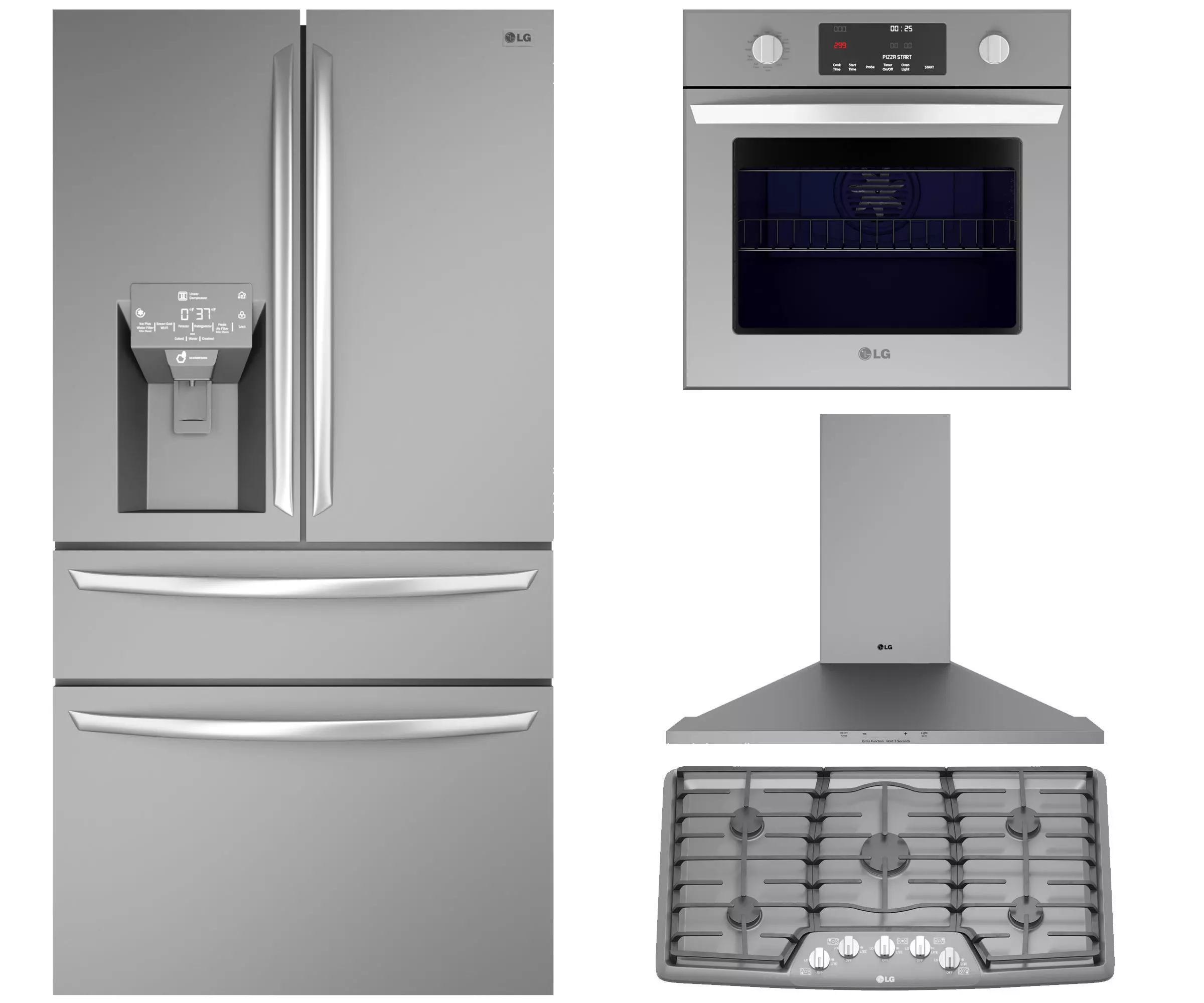 LG kitchen appliances 3D model_0