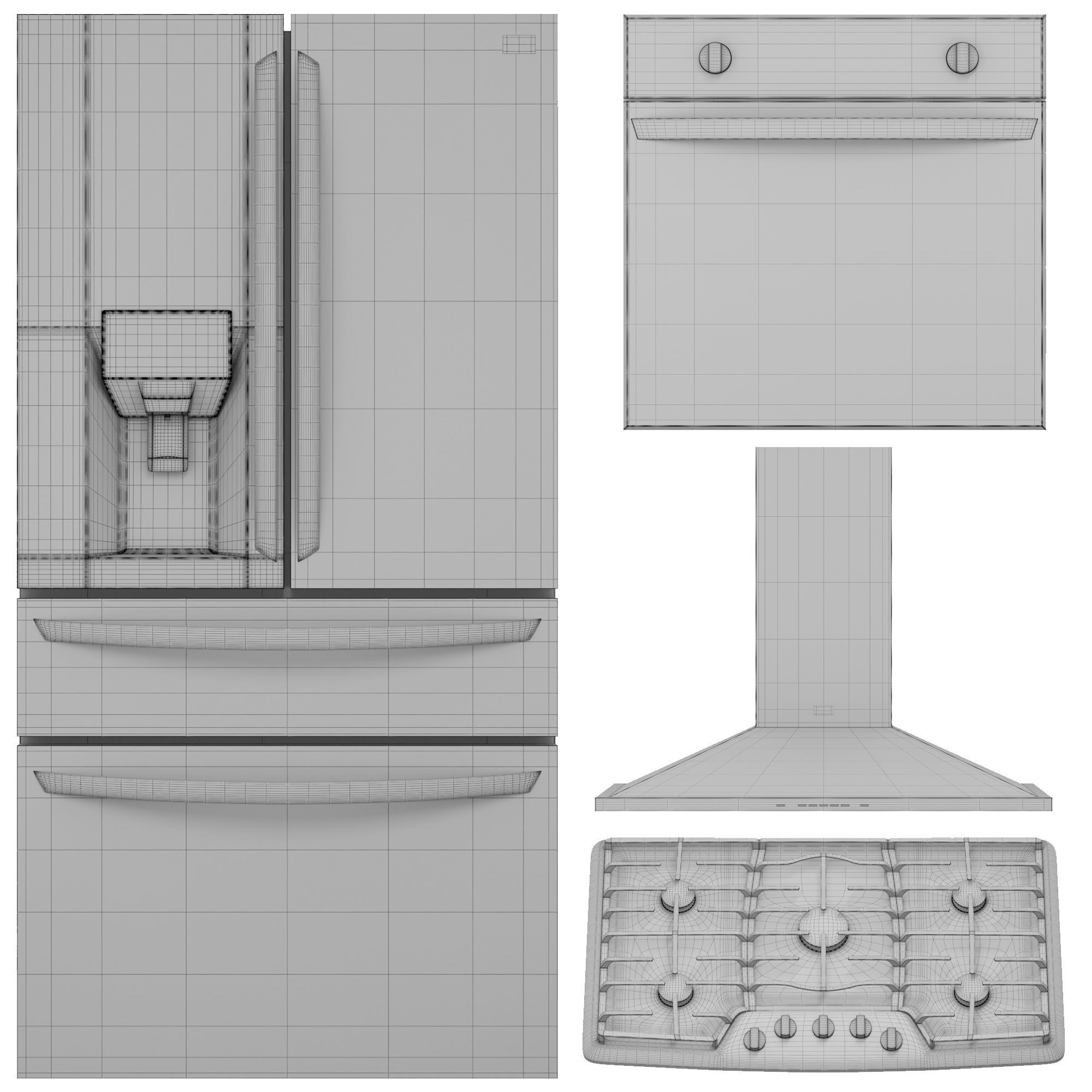 LG kitchen appliances 3D model_5