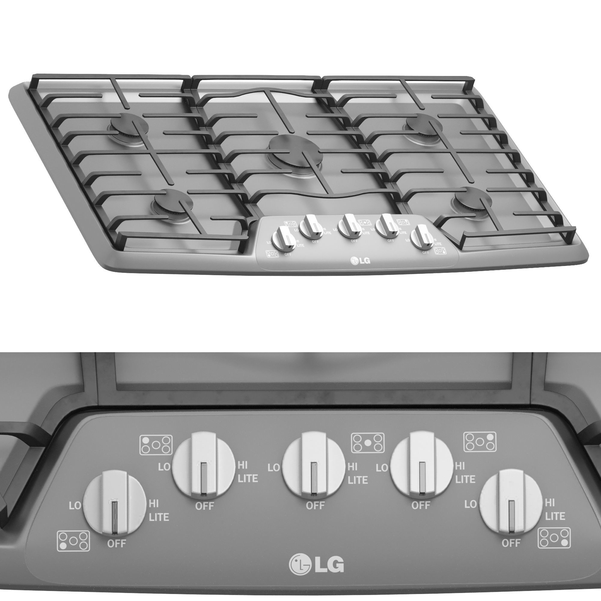 LG kitchen appliances 3D model_1