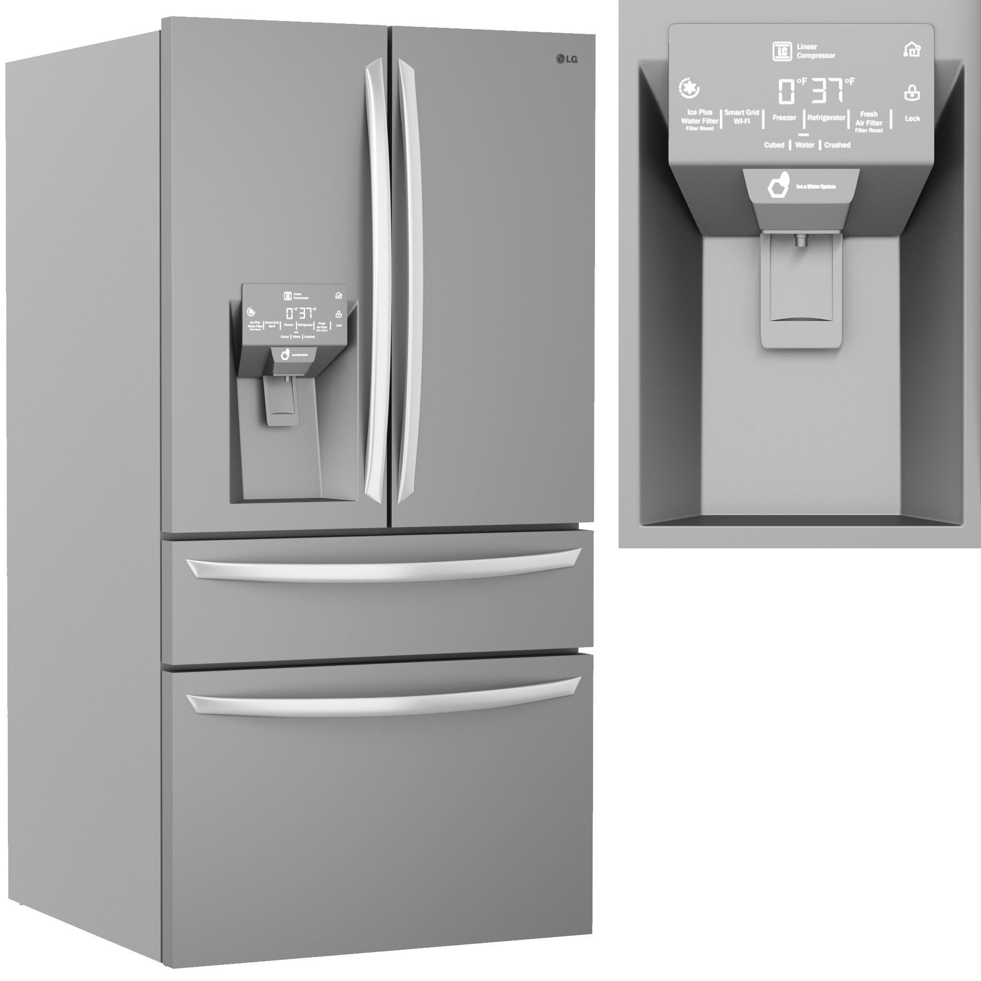LG kitchen appliances 3D model_4