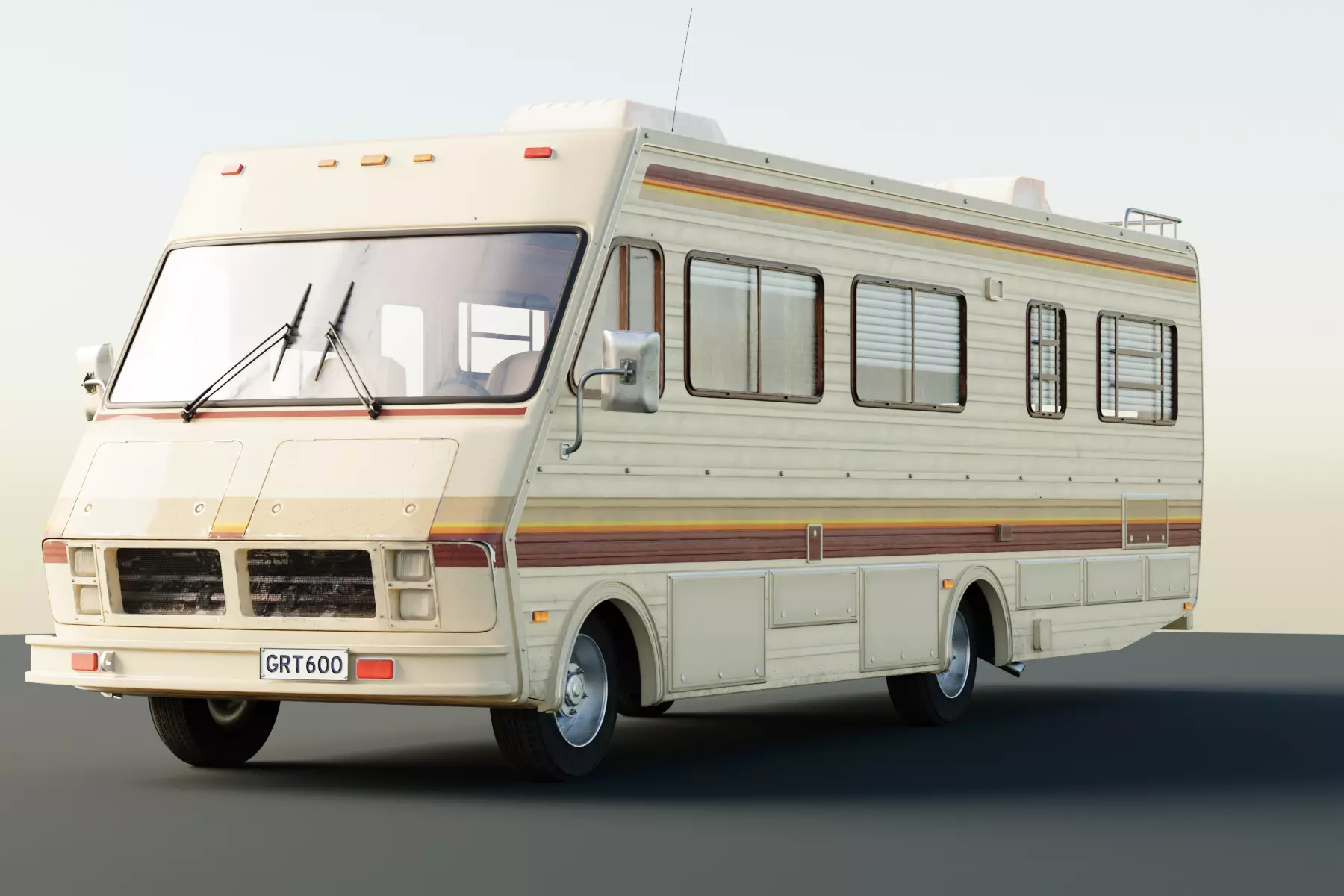 Tiny school rv bus 3D model_0