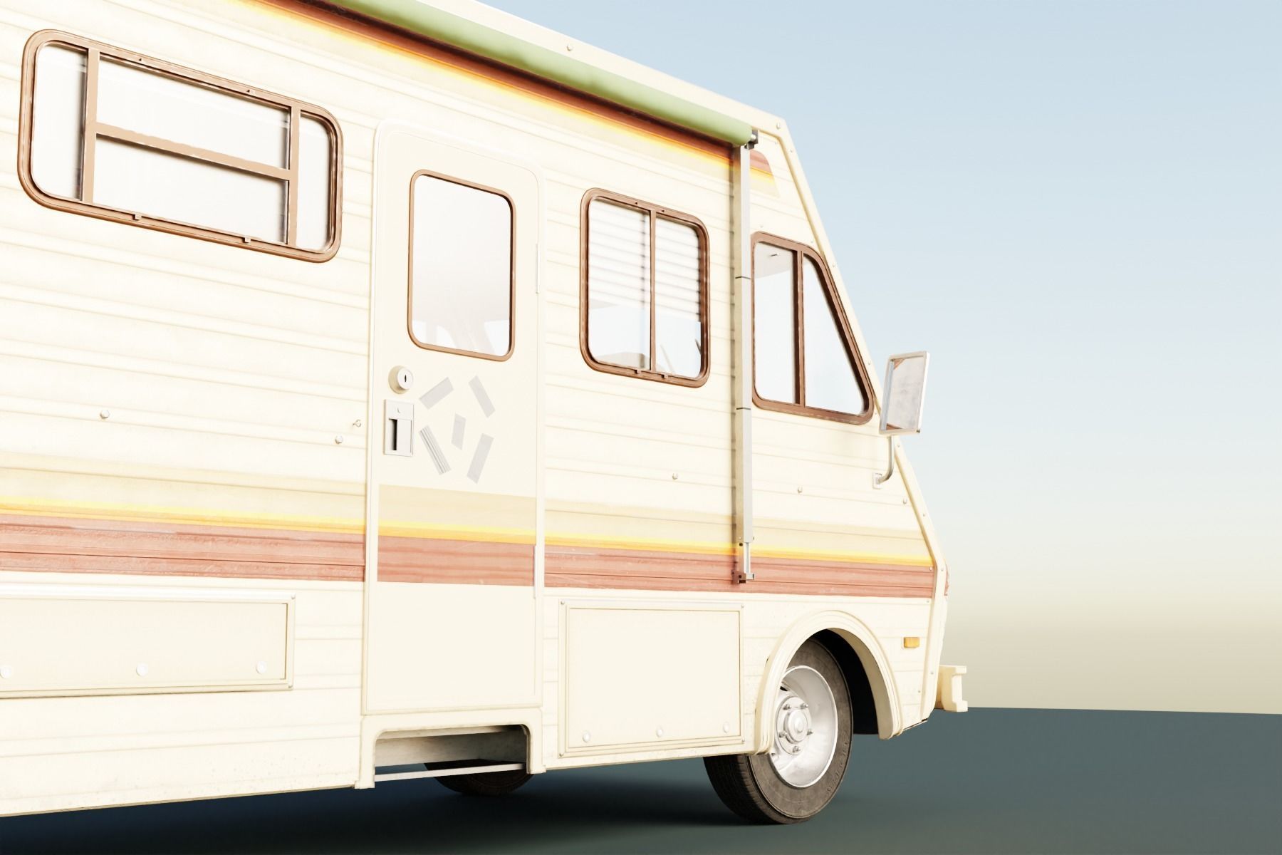 Tiny school rv bus 3D model_1