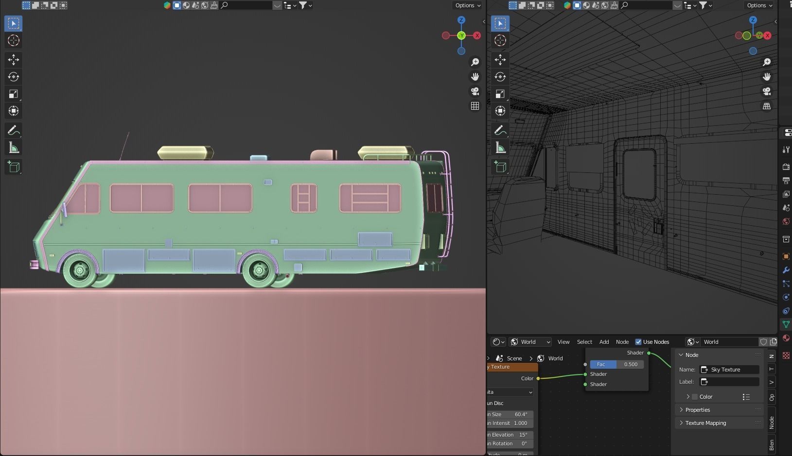 Tiny school rv bus 3D model_3