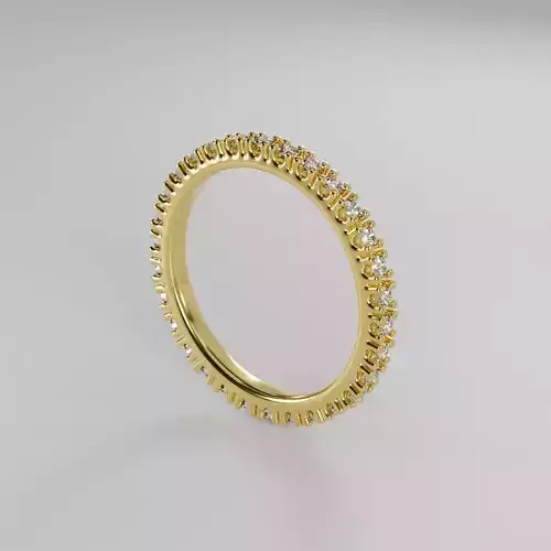  diamond gold ring 3D model