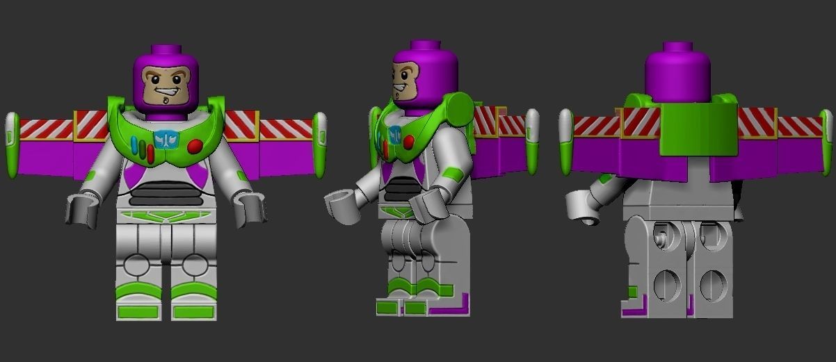Buzz Lightyear Lego 3D print model_3