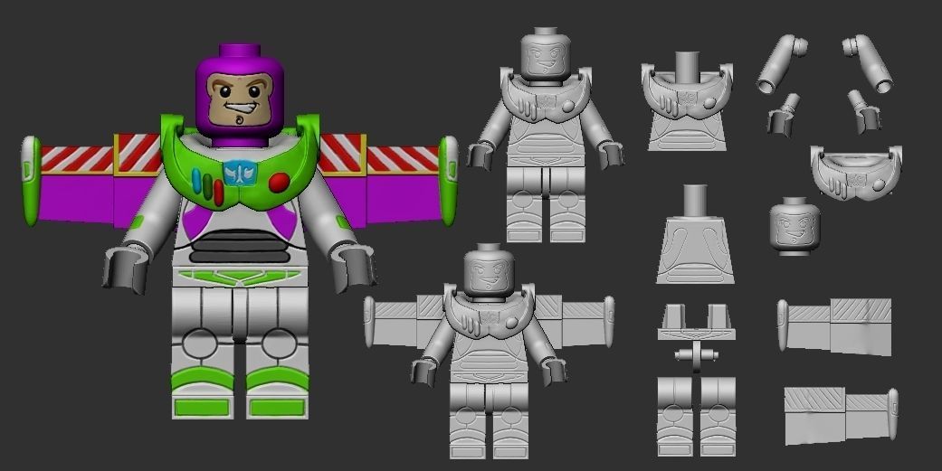 Buzz Lightyear Lego 3D print model_5