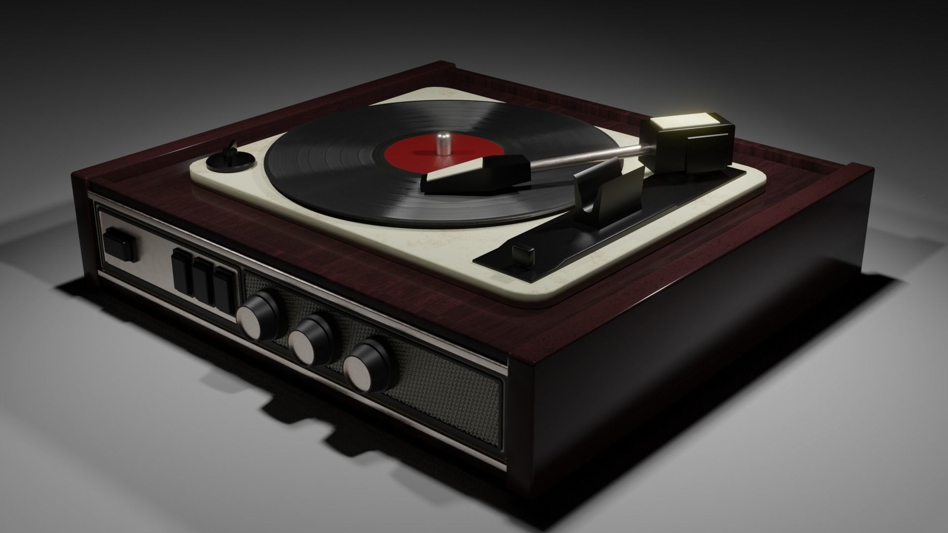 Vintage Audio Model Pack Low-poly 3D model_4
