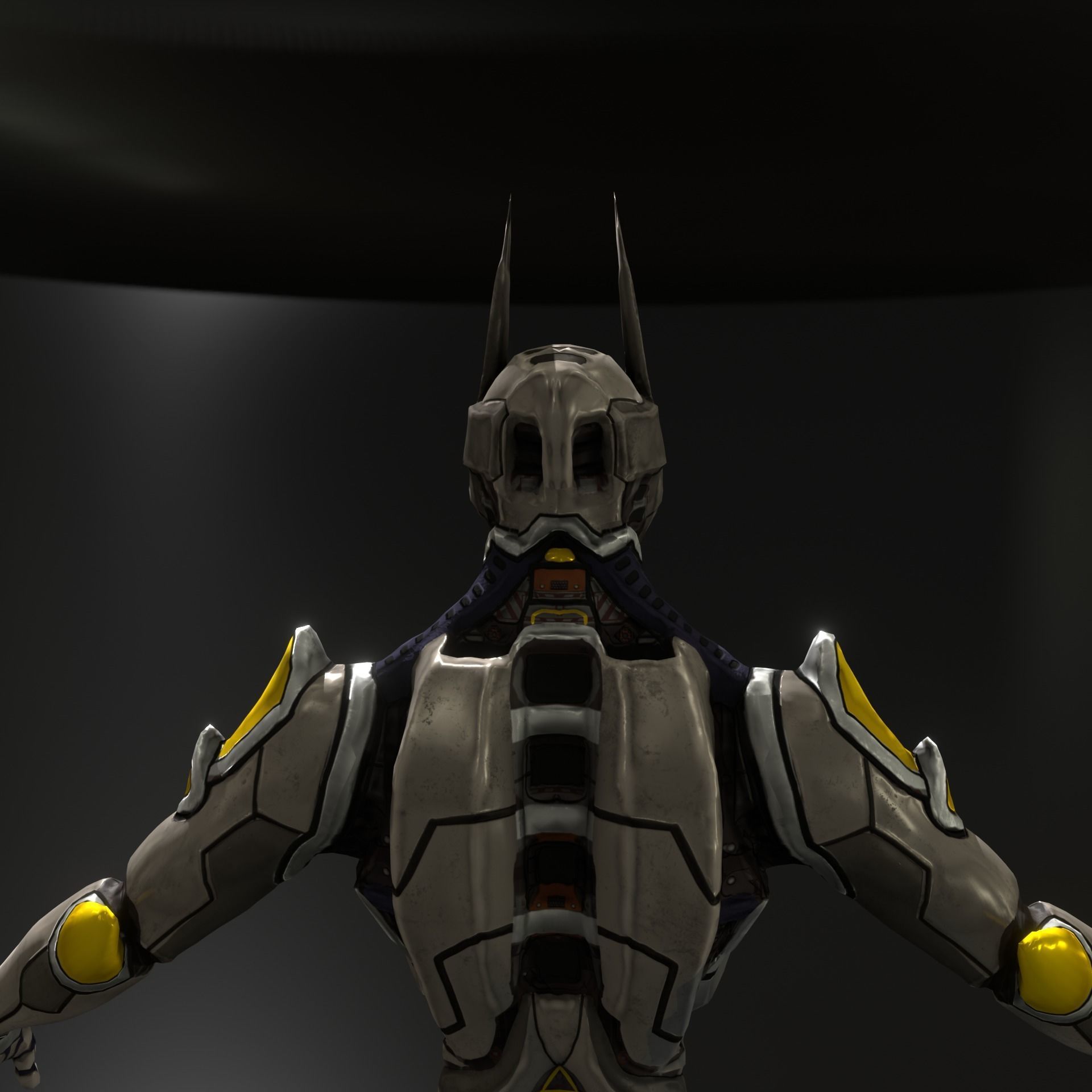 Sci-fi robot Free low-poly 3D model_14