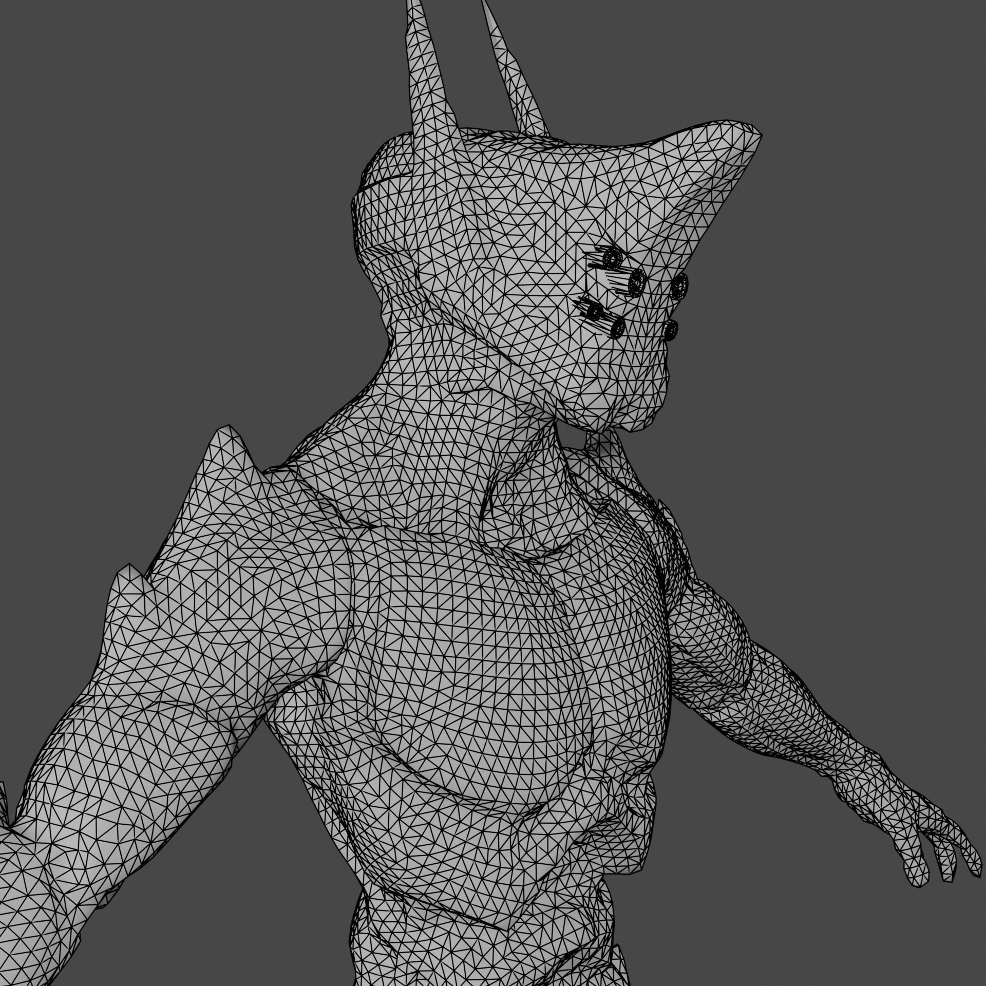 Sci-fi robot Free low-poly 3D model_19