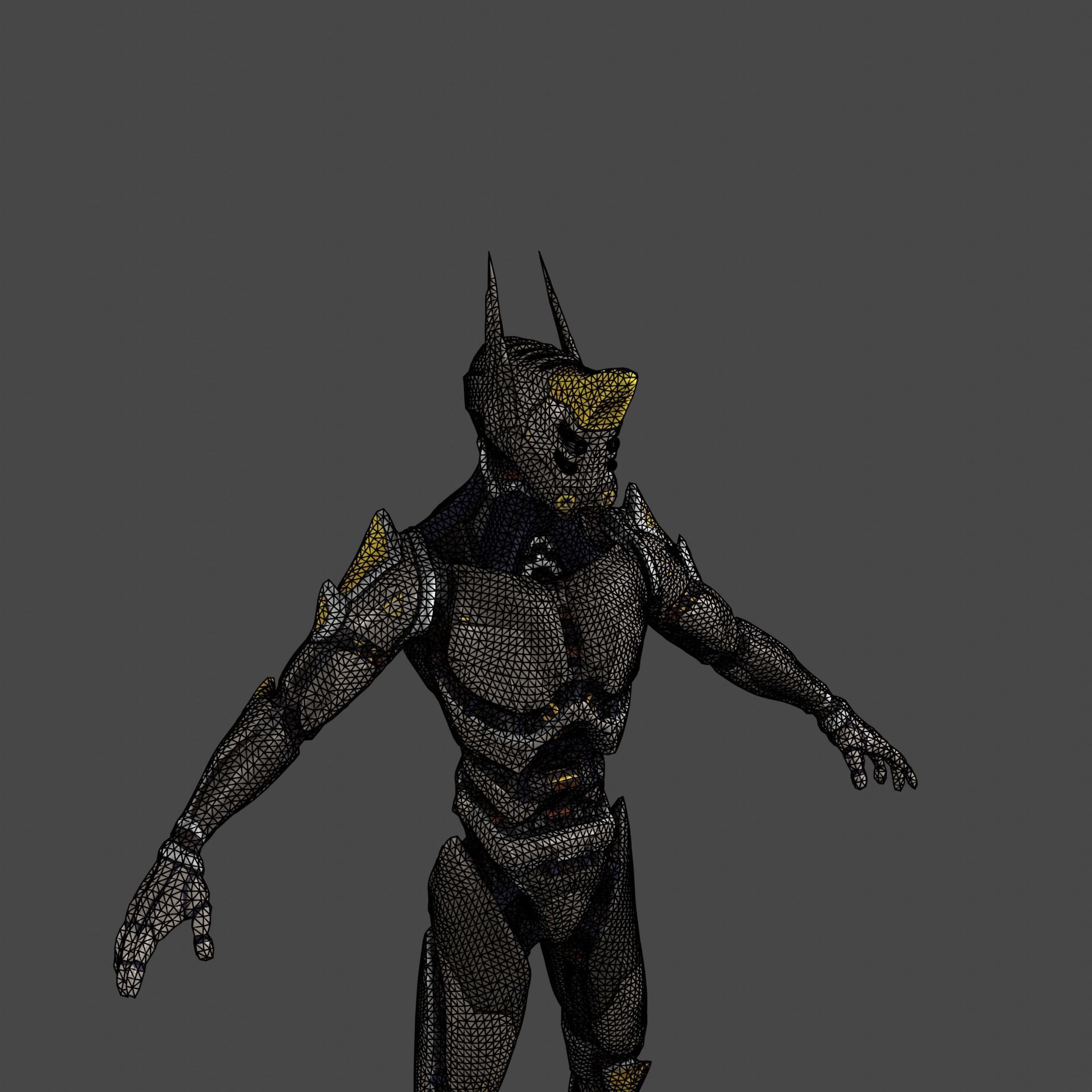 Sci-fi robot Free low-poly 3D model_15