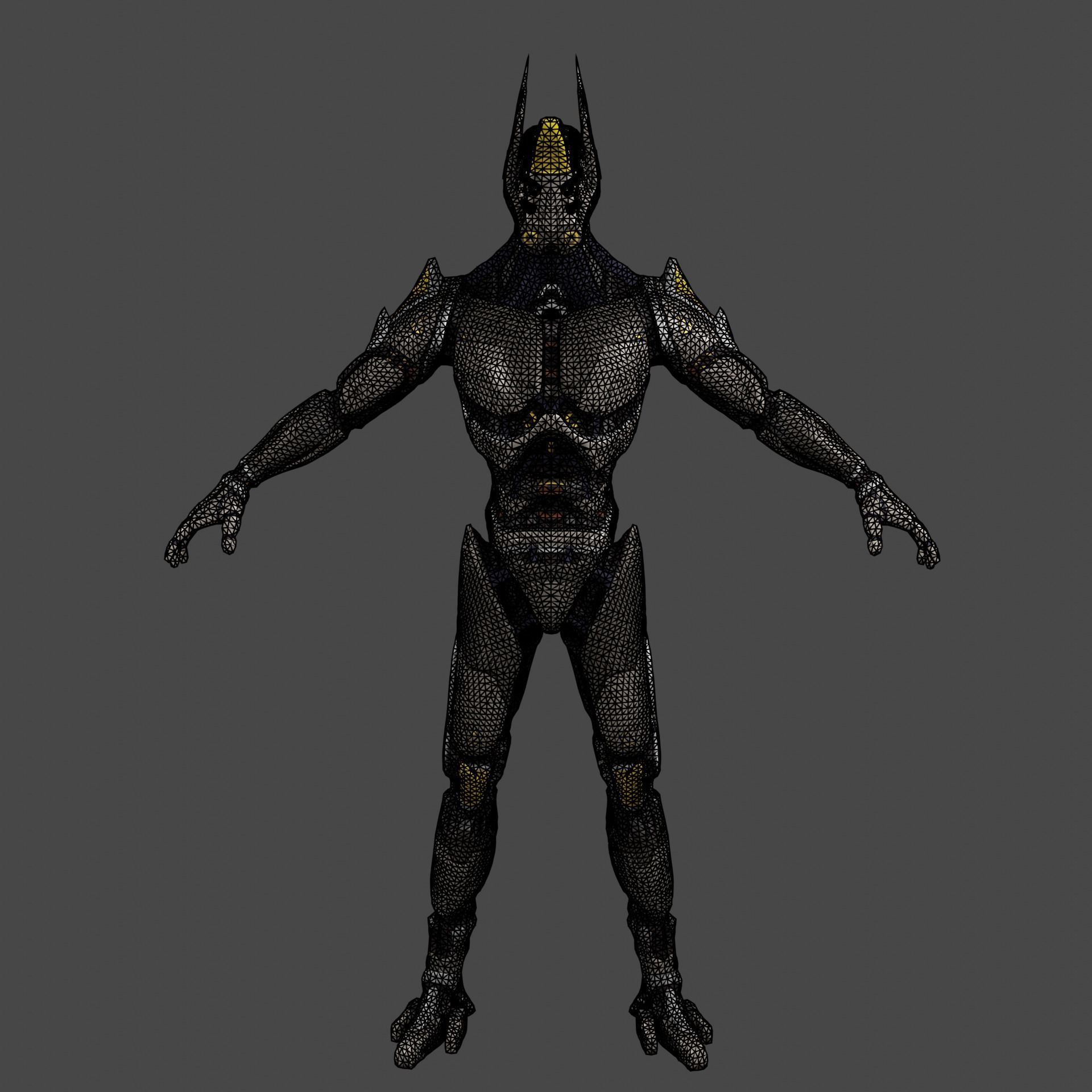 Sci-fi robot Free low-poly 3D model_17