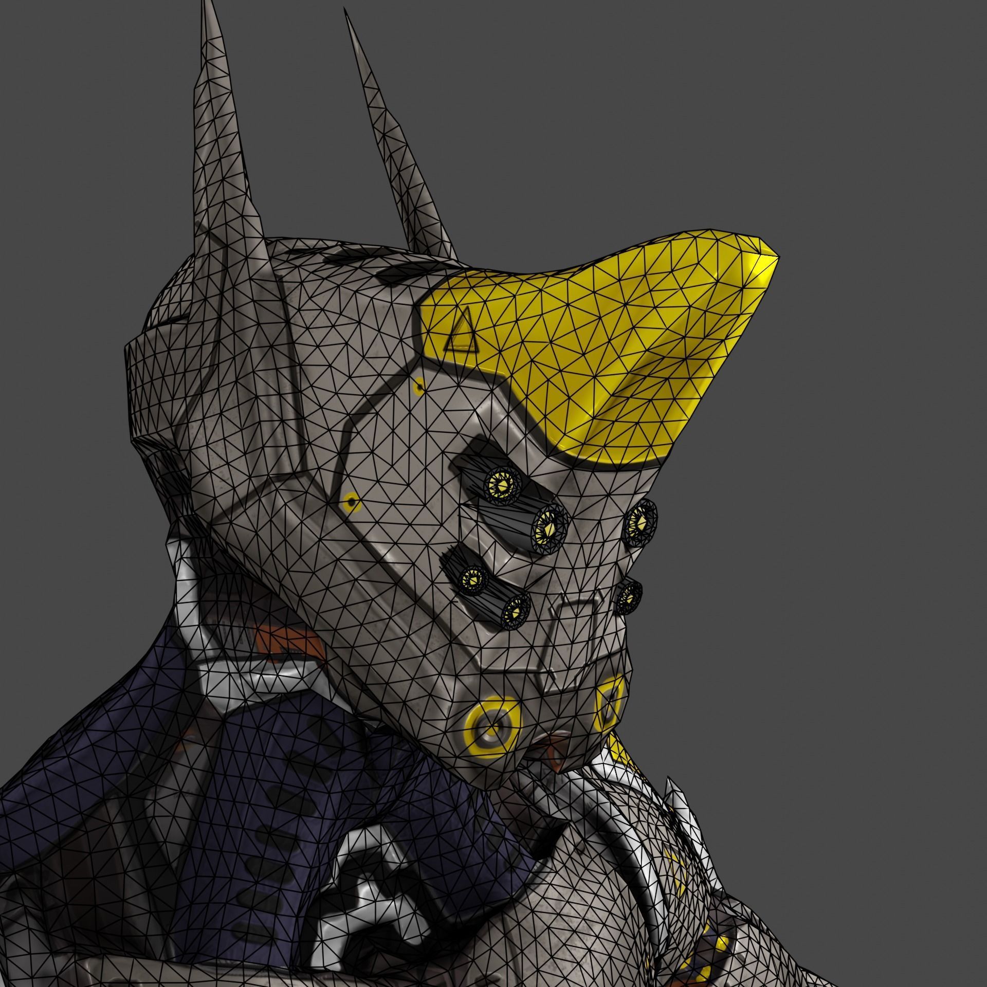 Sci-fi robot Free low-poly 3D model_16