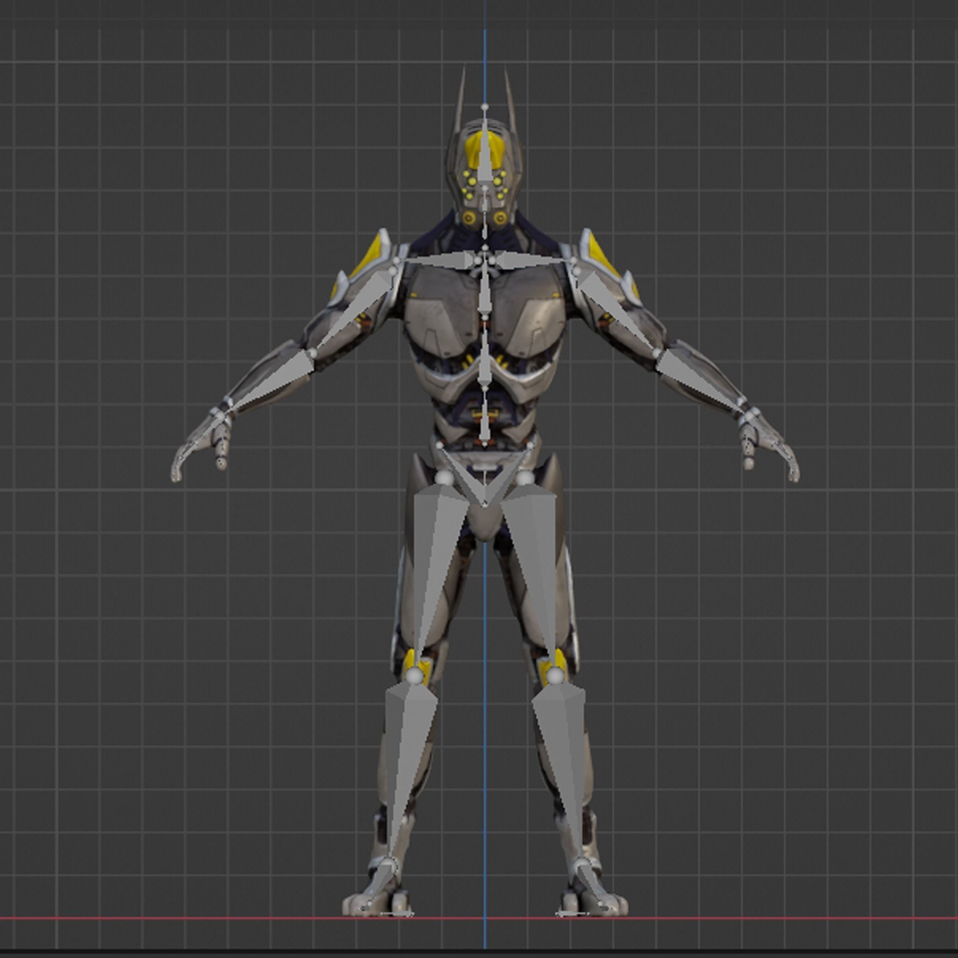 Sci-fi robot Free low-poly 3D model_21
