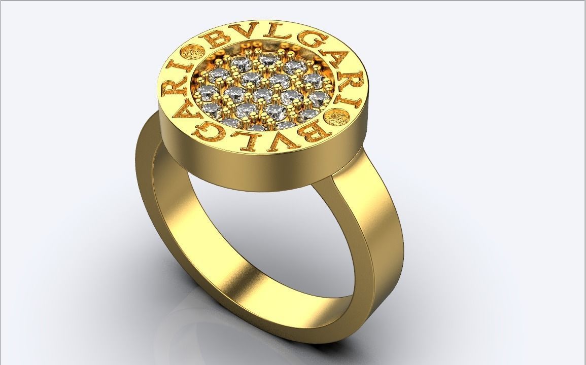 bvlgari ring 3D print model_1