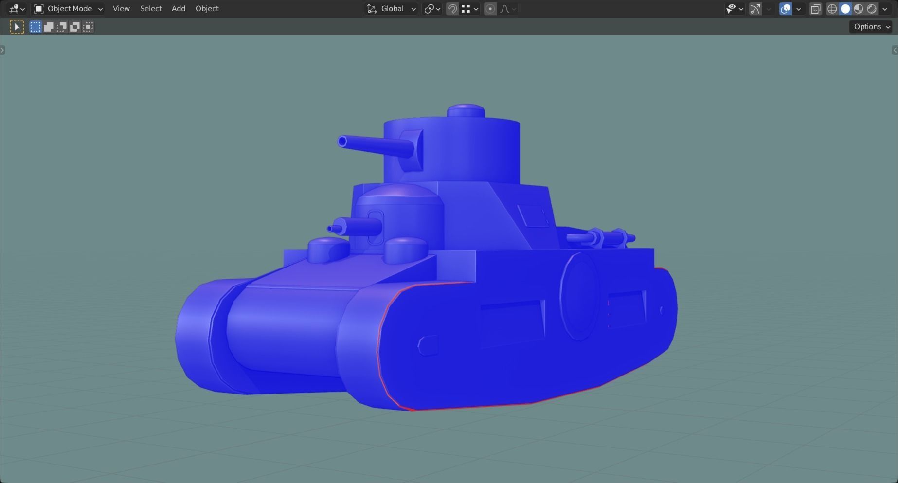 Sturmpanzerwagen Oberschlesien Tank Base Mesh Low-poly 3D model_13