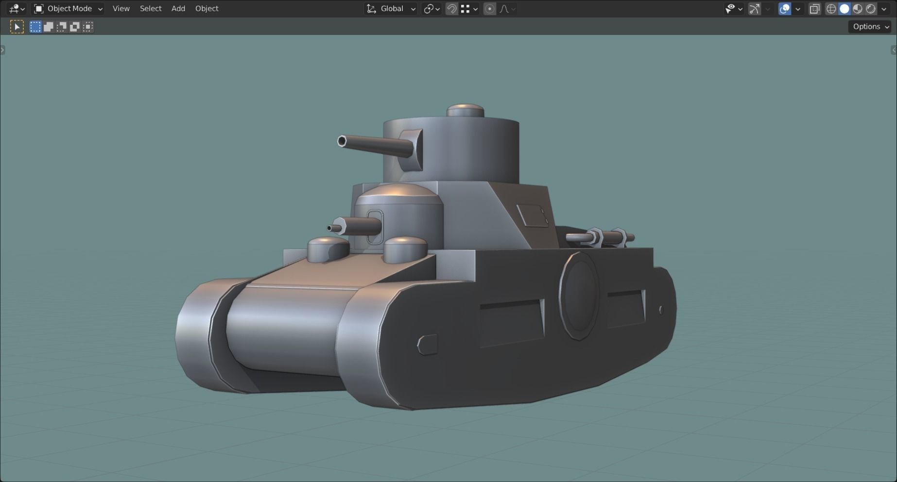 Sturmpanzerwagen Oberschlesien Tank Base Mesh Low-poly 3D model_1