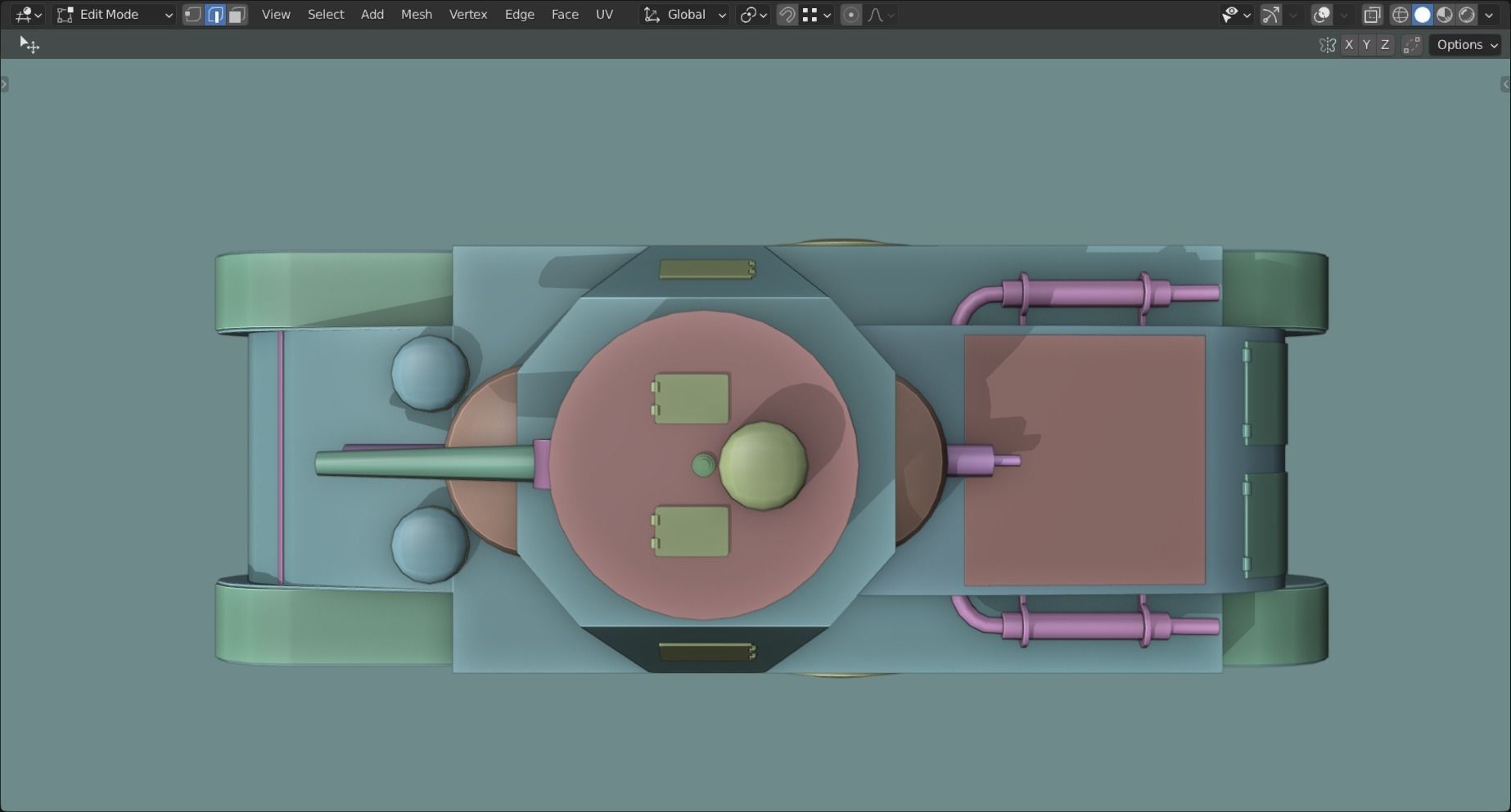 Sturmpanzerwagen Oberschlesien Tank Base Mesh Low-poly 3D model_10