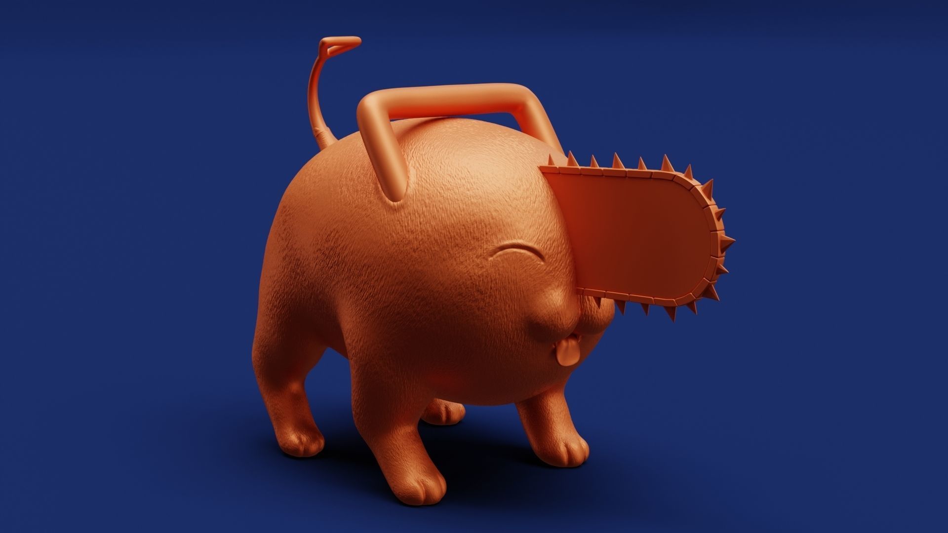 Printable Pochita Keychain 3D print model_5