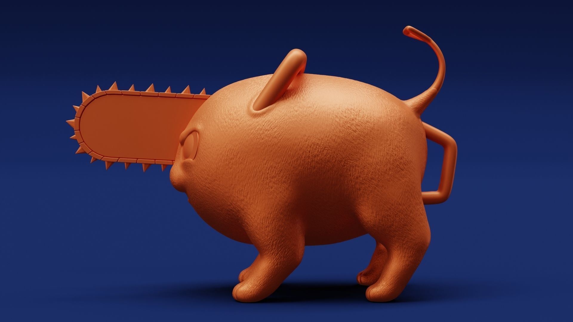 Printable Pochita Keychain 3D print model_12