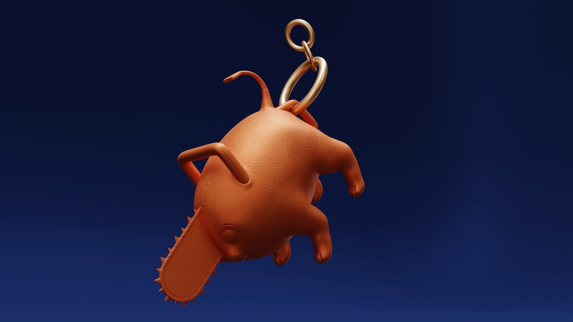 Printable Pochita Keychain 3D print model_8