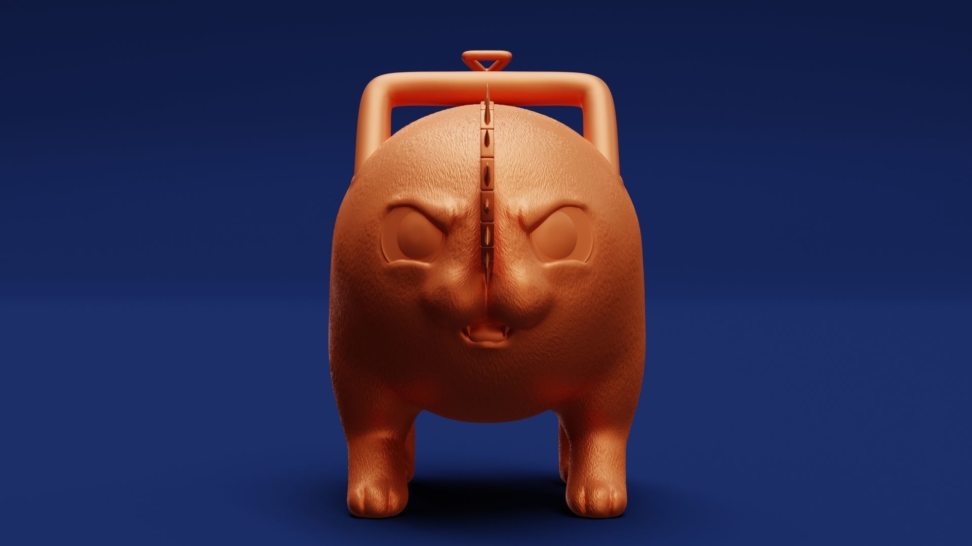 Printable Pochita Keychain 3D print model_11