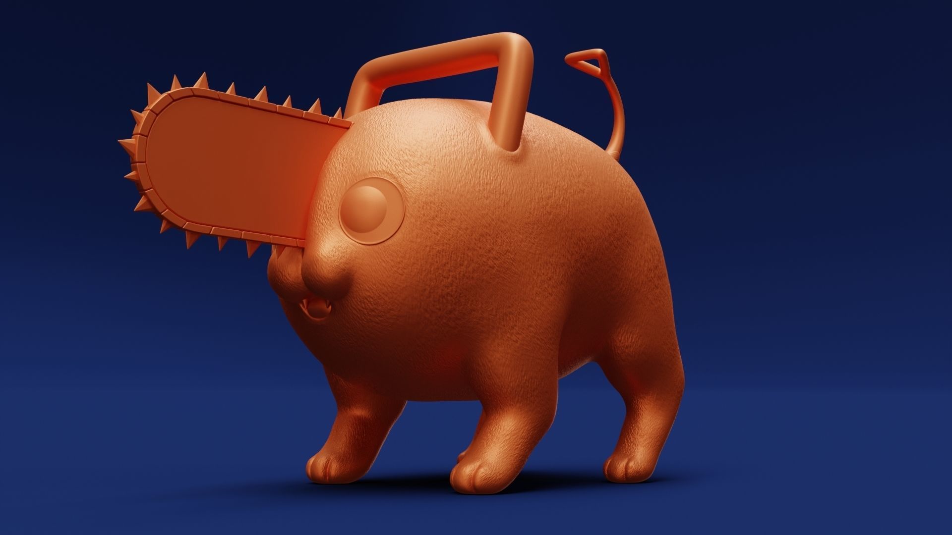 Printable Pochita Keychain 3D print model_2