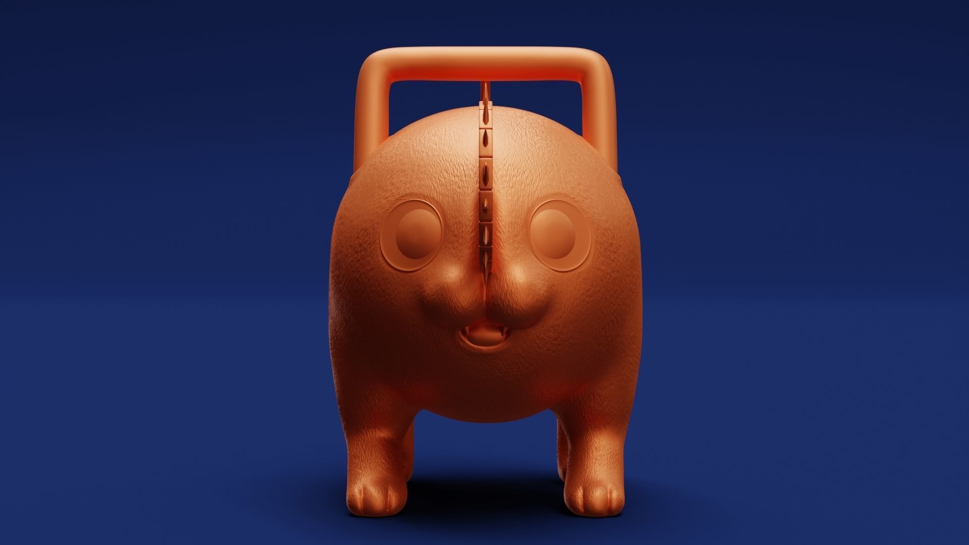 Printable Pochita Keychain 3D print model_9