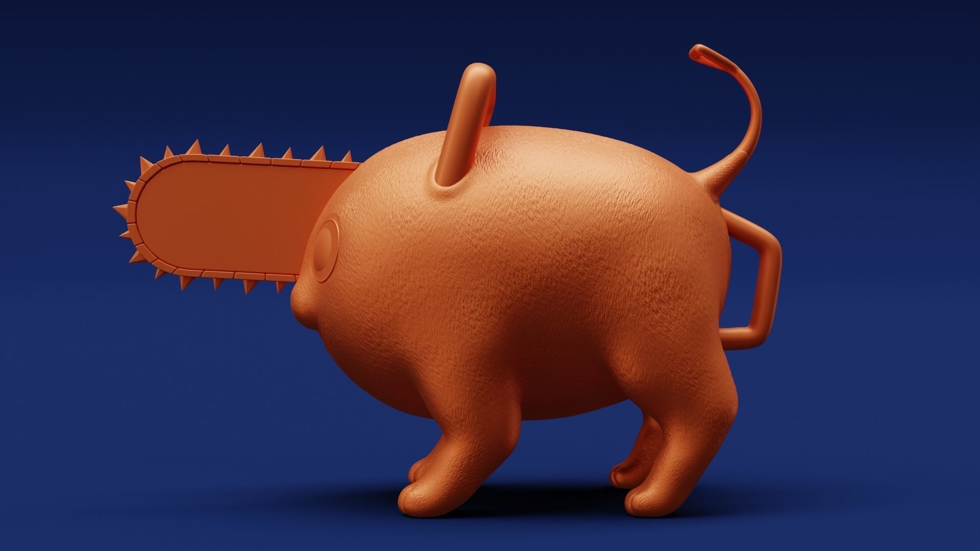 Printable Pochita Keychain 3D print model_10