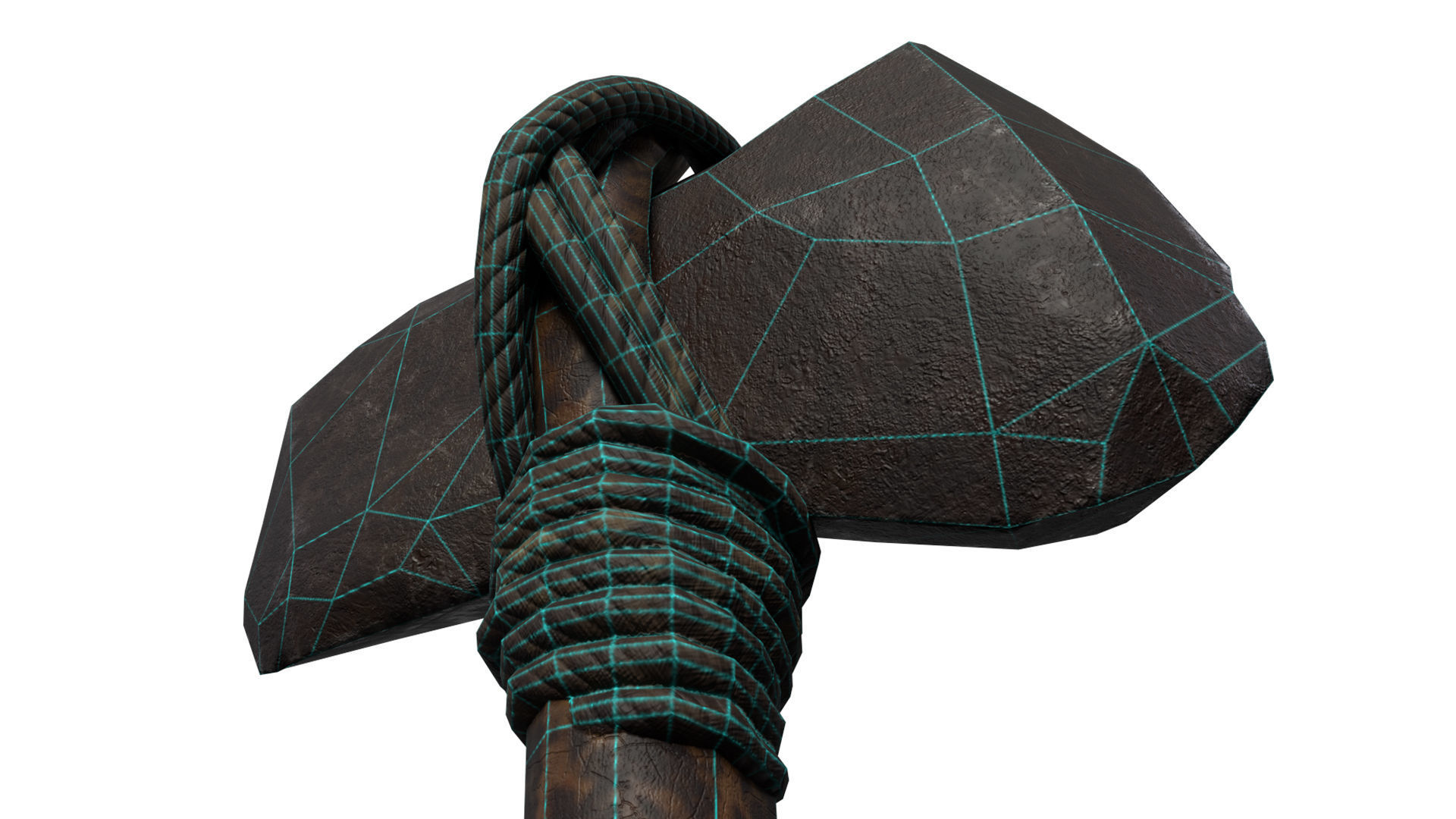 Prehistoric Tools Weapons pack Low-poly 3D model_13