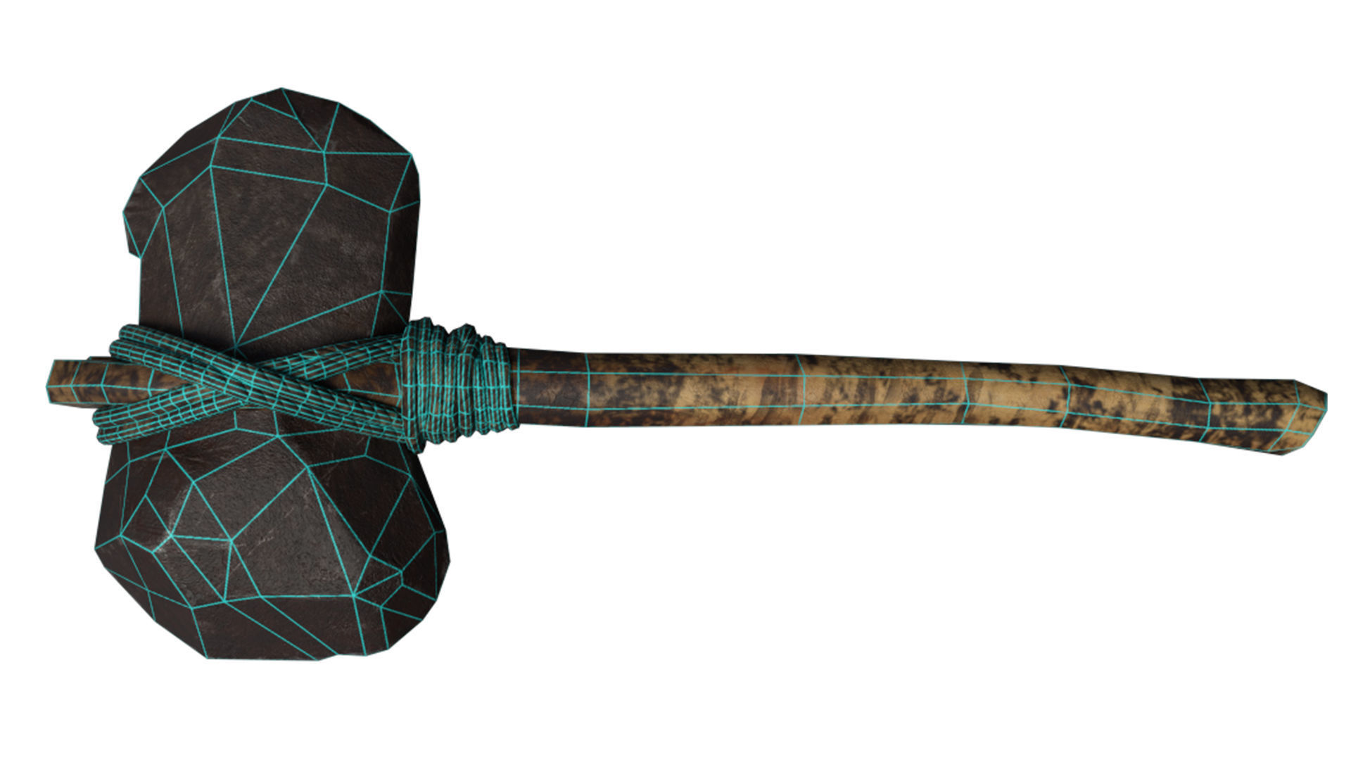 Prehistoric Tools Weapons pack Low-poly 3D model_10