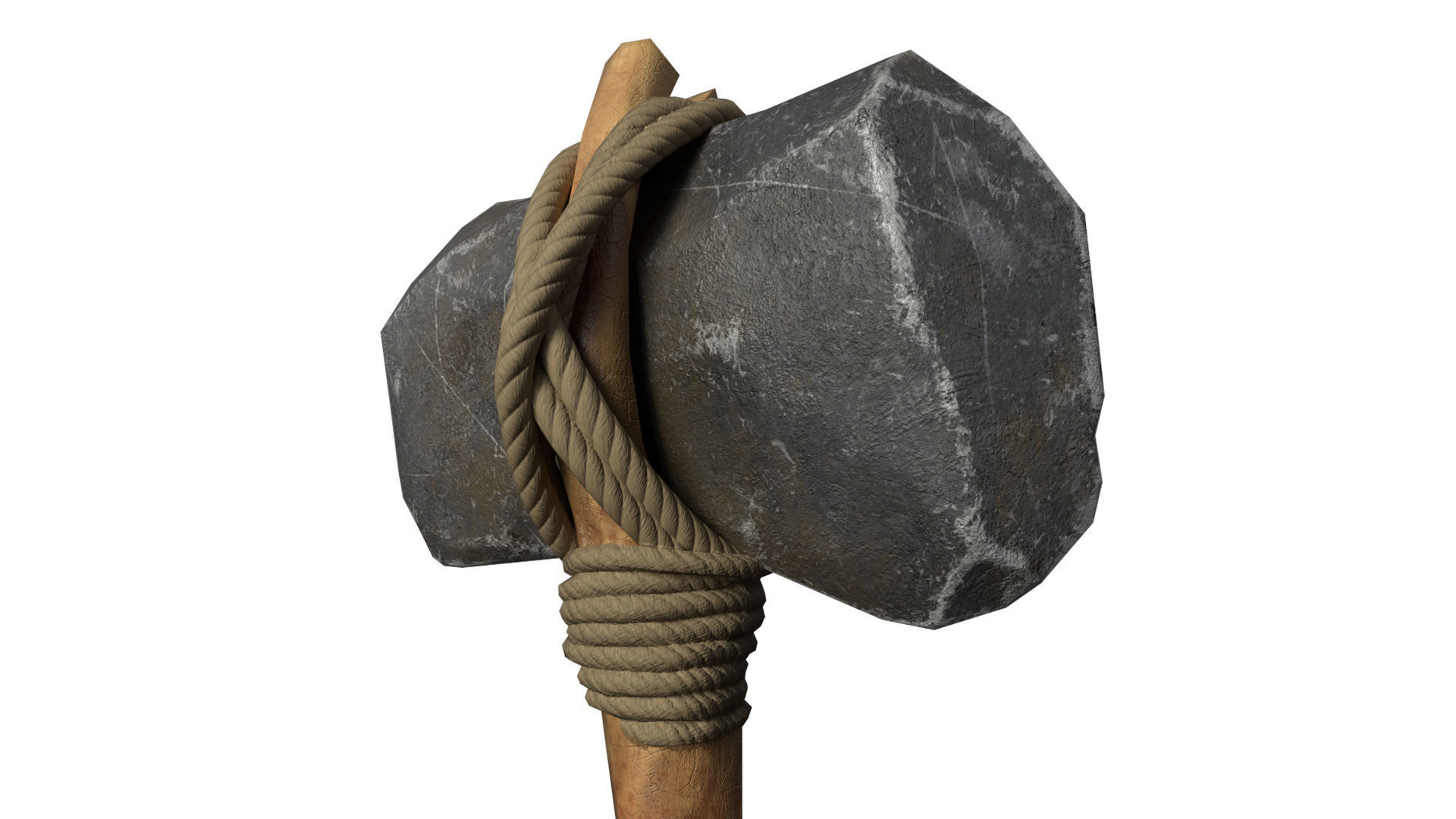 Prehistoric Tools Weapons pack Low-poly 3D model_9