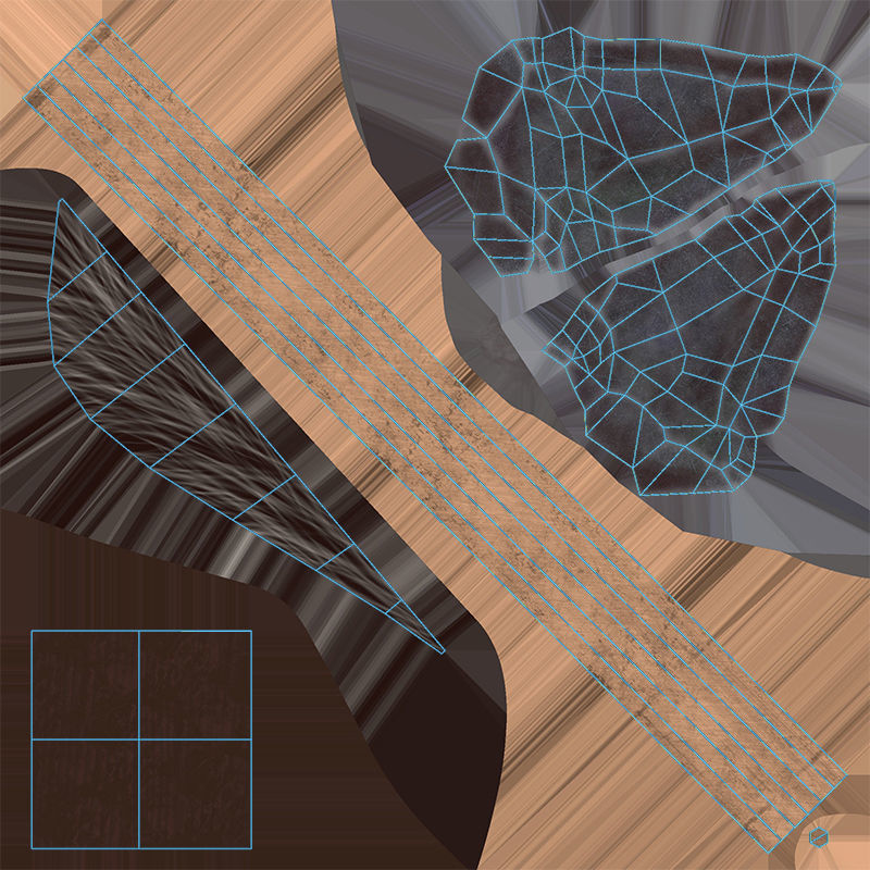 Prehistoric Tools Weapons pack Low-poly 3D model_3