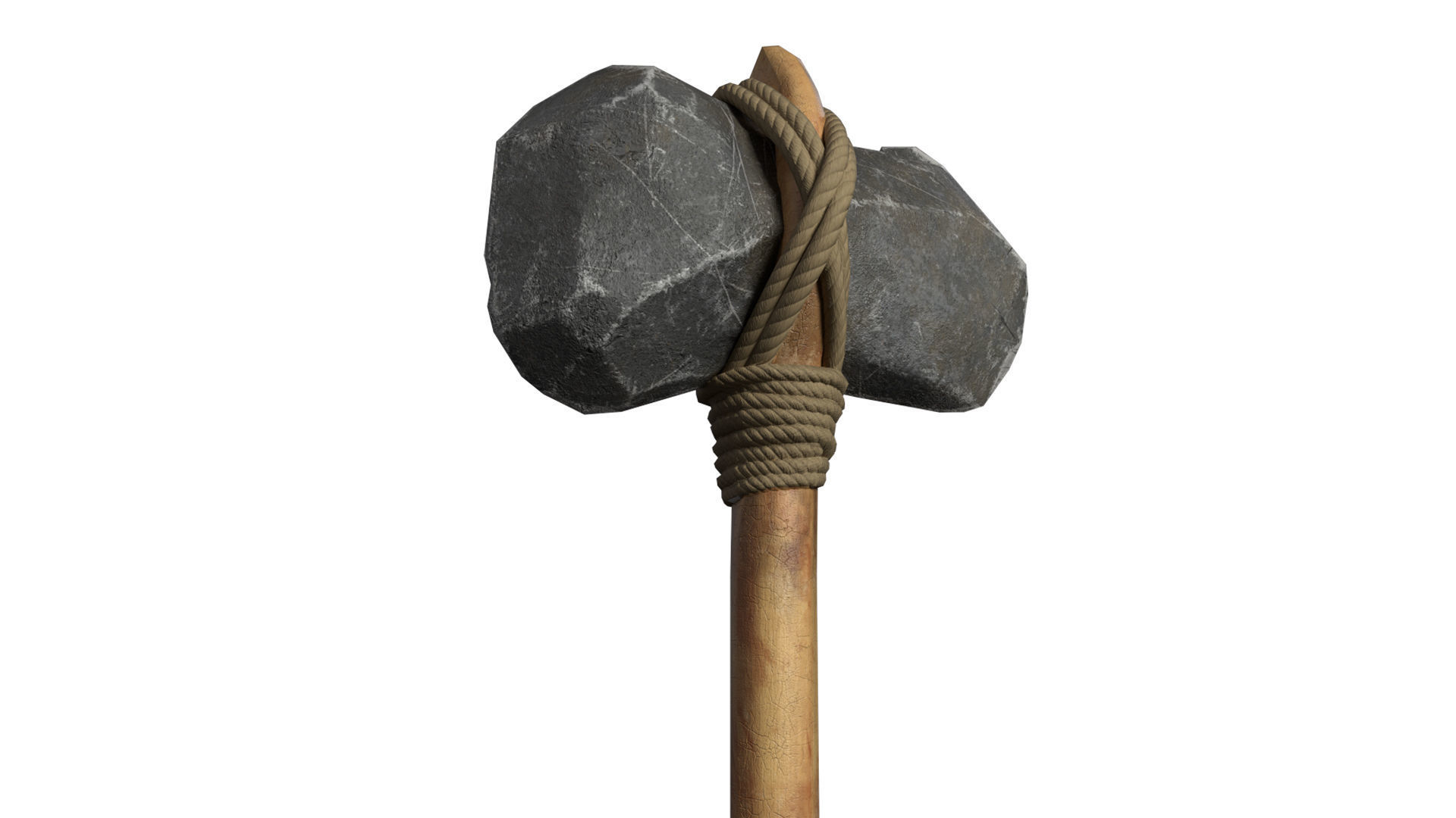 Prehistoric Tools Weapons pack Low-poly 3D model_8